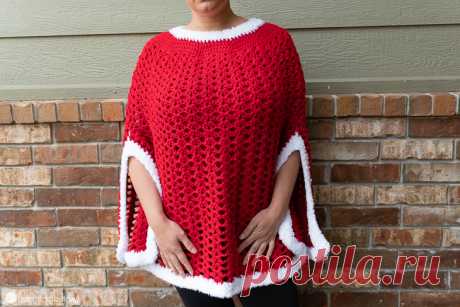 Holly Jolly Crochet Poncho - Crochet Easy Patterns Hello my dear crochet girls, today I come to bring you a beautiful poncho, easy to be crocheted, something that