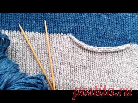 Вязание.  Карман на современный лад. Мк. //Knitting. MK. - YouTube