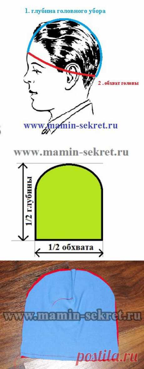 Двухсторонняя шапочка из трикотажа