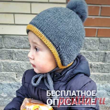 Детская шапочка с ушками на завязках - svjazat.ru ﻿﻿Детская кепка от zukhra_ramazan