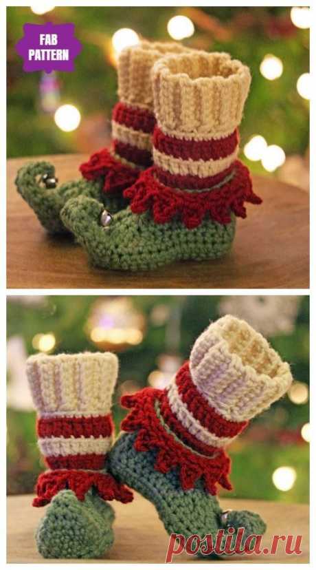 Crochet Elf Slippers Free Crochet Patterns & Paid  #loveamigurumi #amigurumi #crochet #knitting #embroidery #bordado #handmade #yarn #häkeln #Вязание