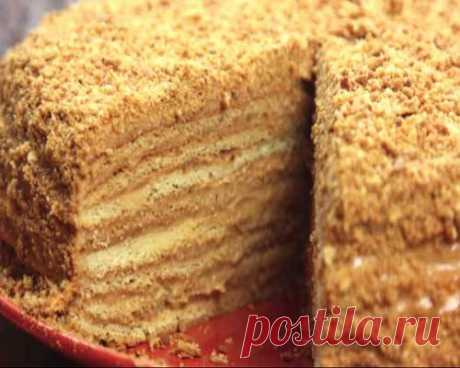 Медовый торт со сметанным кремом -пошаговый рецепт с фото