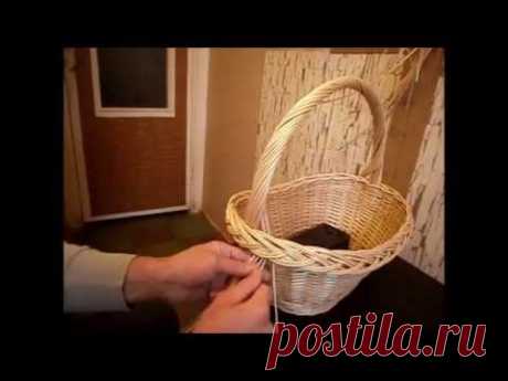 Плетение корзины- делаем ручку - Basket Weaving - YouTube