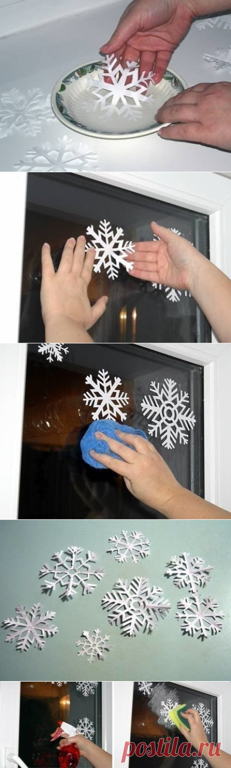 Украшаем окна к Новому году.
