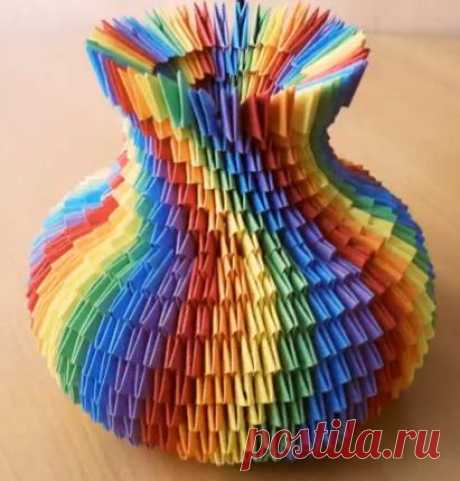 Модульное оригами: ваза схема сборки