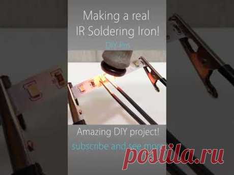 Making An IR Soldering Iron! Car Cigarette Lighter! Awesome! #Shorts