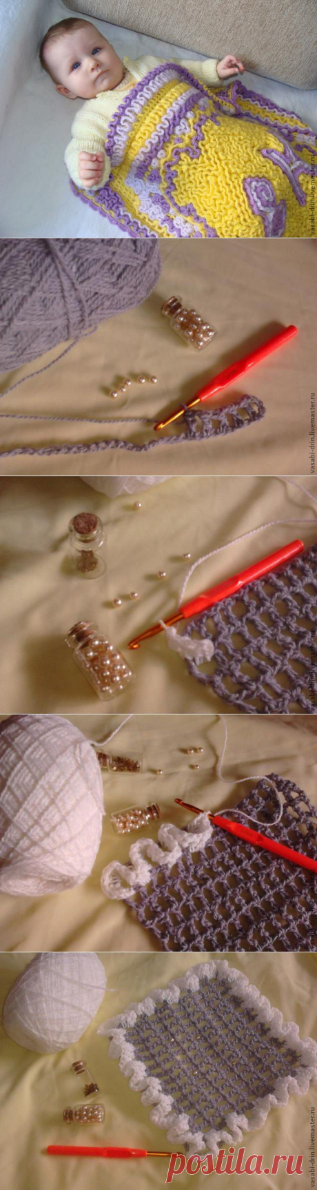 Детский плед, выполненный в технике объемного вязания. - Ярмарка Мастеров - ручная работа, handmade