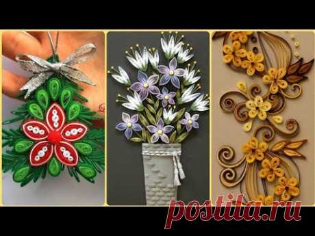 Quilling Paper Craft Ideas || PaperQuilling Flowers || Quilling Cards || Quilling Christmas Tree