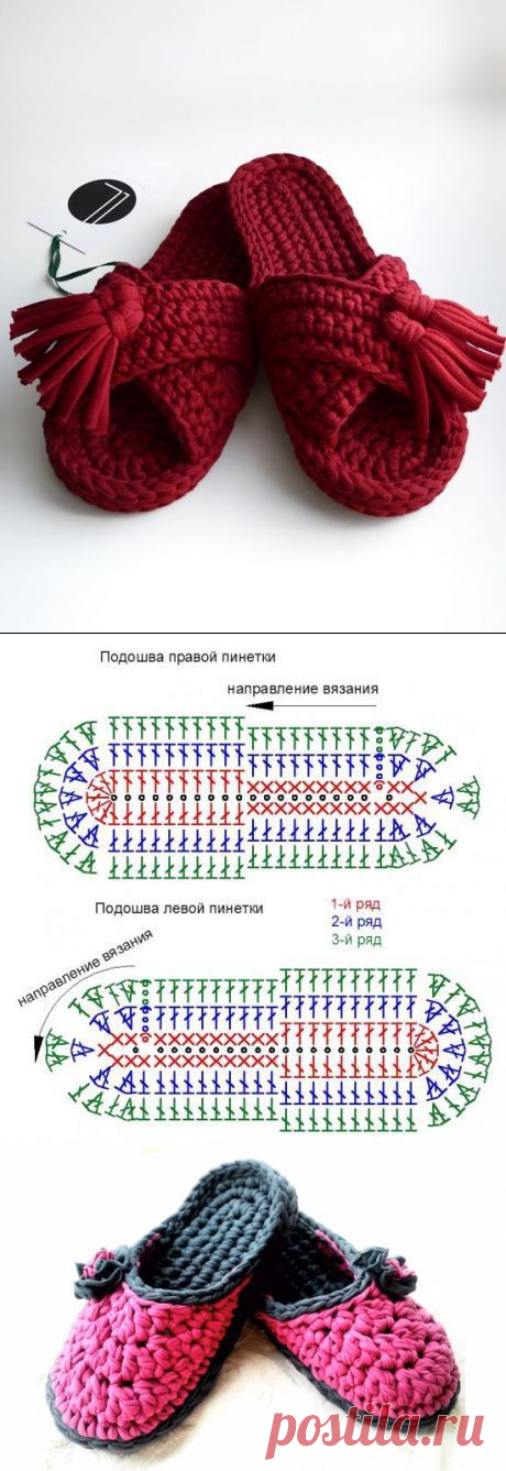 Уютные вязаные тапочки для дома вяжем за один вечер — DIYIdeas