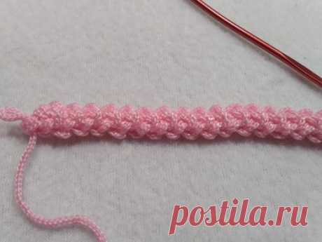 Шнур крючком, Free Crochet Braid Ribbon Tutorial 30 Вязаный крючком