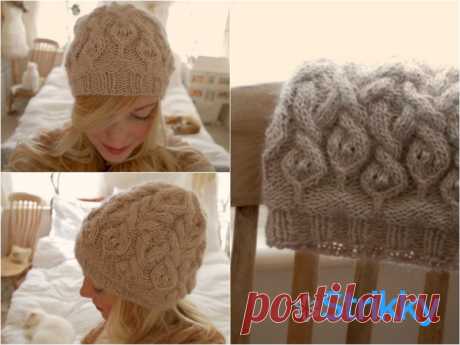 Шапочка "The parseltongue hat" от Stephanie Dosen (Tiny Owl Knits) вязаная спицами