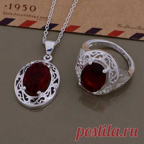 Посеребренные ювелирных изделий кольца 377 + ожерелье 878 / bffajwma eedamvka AS549 купить в магазине wholesale mini order $15 LWJ на AliExpress