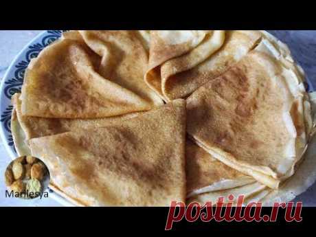 БЛИНЧИКИ тонкие на манке/Crepes with semolina