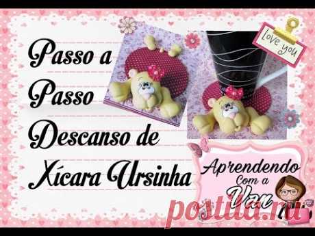 (DIY) PASSO A PASSO DESCANSO DE XÍCARA URSINHA COM MOLDE MINI PETS M