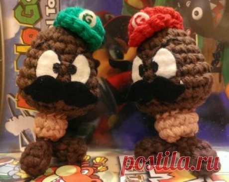 Nerdigurumi - бесплатные amigurumi вязания крючком с любовью для ботан » » супер братья Гумбы – бесплатные amigurumi шаблон