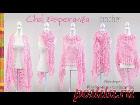 Chal Esperanza tejido a crochet - Tejiendo Perú
