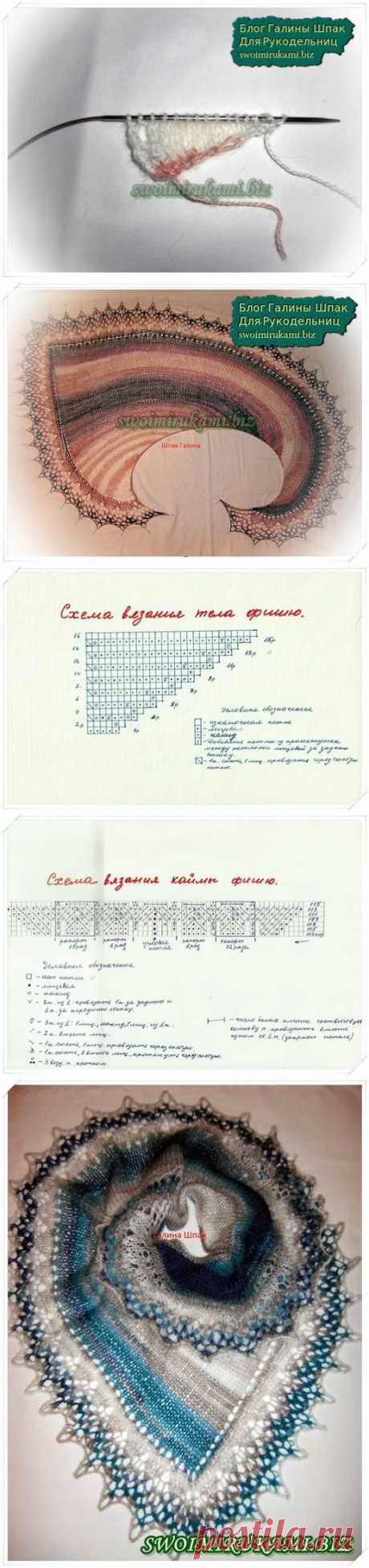 Как вязать шаль фишю спицами: мастер-класс от Галины Шпак | Блог Галины Шпак|Мастер-классы по рукоделию