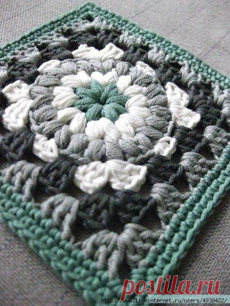 &quot;Triple Puff&quot; Granny Square. МК в фото.