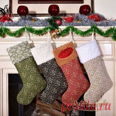 Xmas Stocking Christmas Stocking Quilted by QuiltHandicrafts