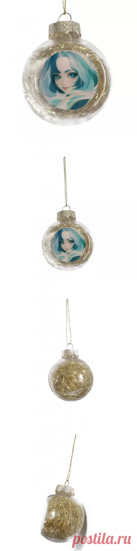 Ёлочная игрушка Девушка с голубыми волосами #4797533 в Москве, цена 450 руб.: купить ёлочное украшение с принтом от Anstey в интернет-магазине