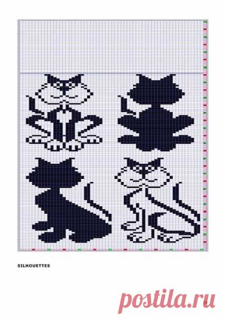 Вязание спицами. Схемы котов | Модное вязание | Яндекс Дзен