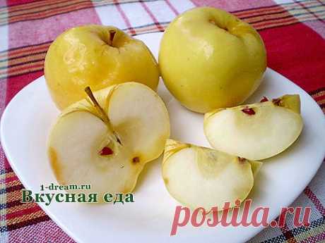 Яблоки моченые - рецепт моченых яблок в банках - Вкусная еда