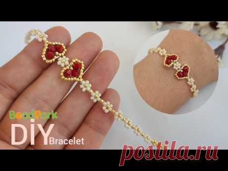 Kalpli Bileklik Yapımı//Beadpark Tutorial //Heart Beaded Bracelet.DİY