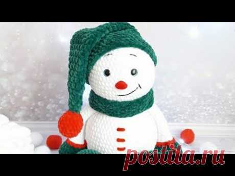 Снеговичок ⛄❤ Мастер-класс Часть 1-я / Türkçe amigurumi tarifi "Kardan adam" (açıklamada)