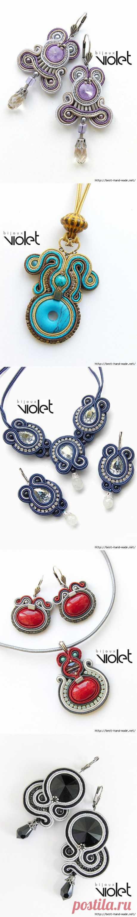 Элегантные сутажные украшения от Violetbijoux, Словакия.