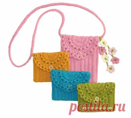 Monedero o bolso de una pieza Monedero o bolsito tejido a crochet de una sola pieza que incluye el bolso mismo y la tapa!