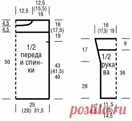 Вязаный джемпер, сочетающий в себе сразу несколько узоров!