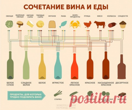 Как правильно подобрать вино к еде