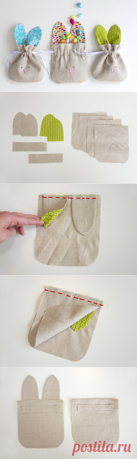 Drawstring Bunny Bags • WeAllSew • BERNINA USA’s blog, WeAllSew, offers fun project ideas, patterns, video tutorials and sewing tips for sewers and crafters of all ages and skill levels.