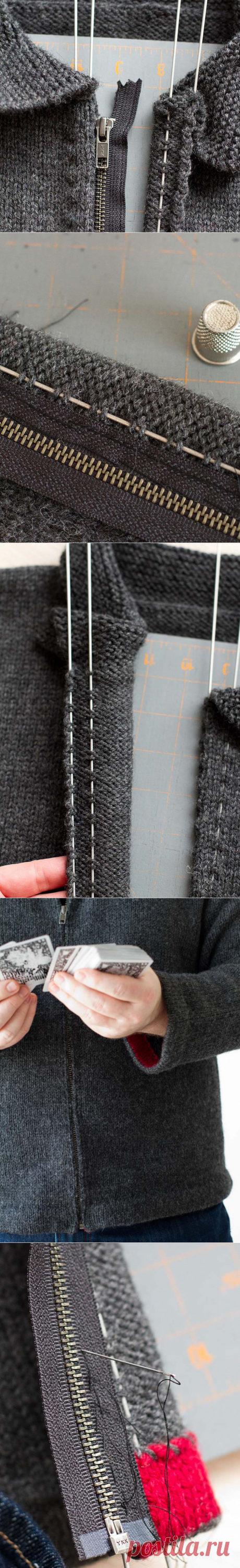 Как вшить молнию в вязаное изделие: простой и оригинальный способ