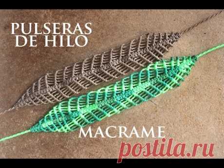 tutorial pulsera de hilos ancha pulseras faciles | frienships bracelets (macrame)