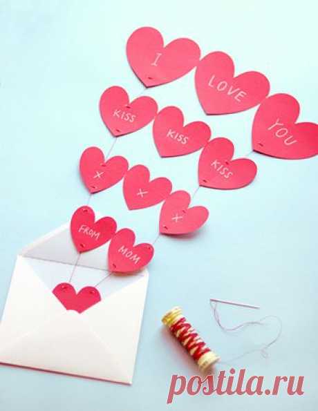 Fountain of Hearts Valentine Card - Mr Printables