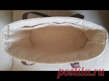 Fodera per borsa in tondo, con doppio taschino-Tutorial passo passo - YouTube