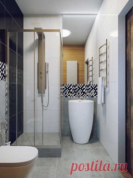 Дизайн ванной комнаты 3 кв.м. (60 фото), маленькая ванная — Идеи интерьеров