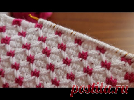 SUPER EASY Tunusian Knitting - Tunus İşi Çok Güzel Örgü Modeli