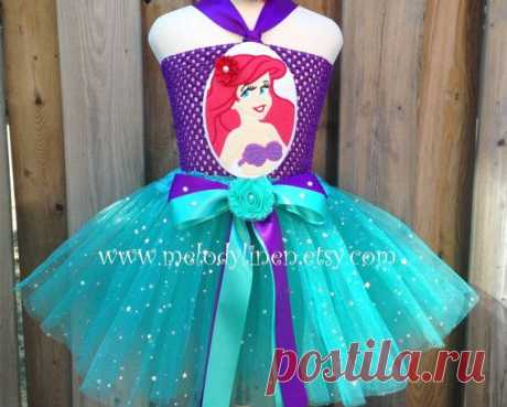 Mermaid tutu dress set mermaid headband Ariel tutu от Melodylinen