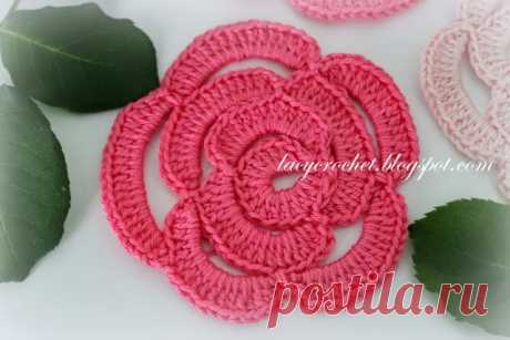 Lacy Crochet: Crochet Rose Tutorial