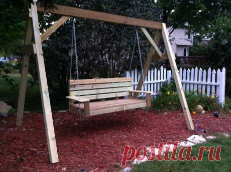 Build DIY How to build a-frame porch swing stand PDF Plans Wooden sharpening wood lathe turning tools – mikel901eg