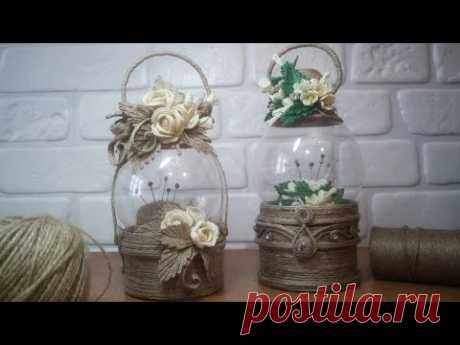 4 Идеи для подарка из джута/Шкатулки-Игольницы своими руками/Пластика из джута/evadusheva