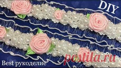 Нарядная повязка для волос / DIY / Kanzashi /Headband