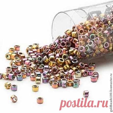 Купить MIYUKI DELICA 11/0 507 opaque 24Kt gold-finished rainbow light rose