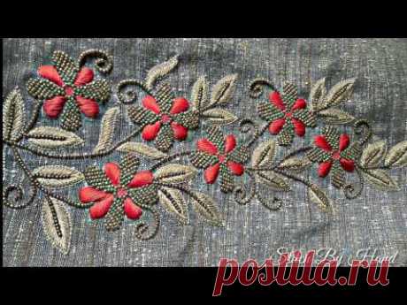 Hand Embroidery, How To Make Resham and Beads Embroidery Work,