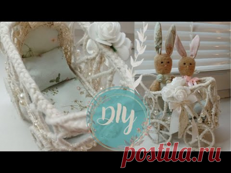 Декоративная мини - коляска своими руками | DIY | Handmade baby stroller decor