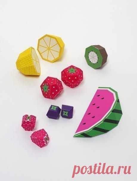 Забавные объёмные поделки из бумаги: сочные фрукты. — Сделай сам, идеи для творчества - DIY Ideas