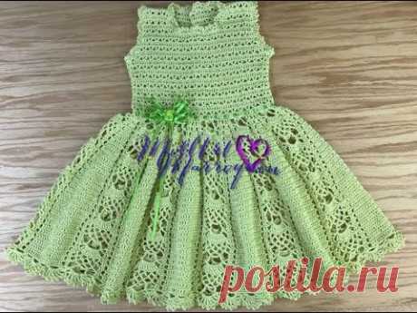 Vestido Crochet Niña 2 a 3 años parte 1 de 2