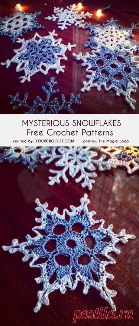 Mysterious Snowflakes Свободные узоры крючком | Ваше вязание крючком